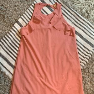 Pink Tank Top Dress with Ruffle Top Size Medium